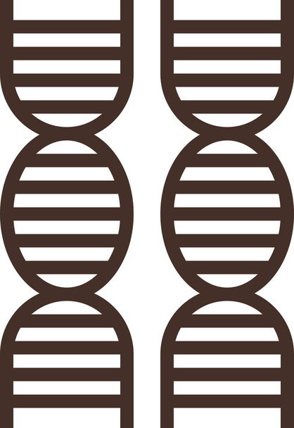 生物学DNA遺伝学のアイコンをアウトラインスタイルで - ベクター画像