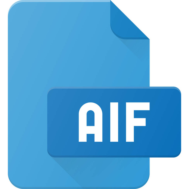 icona del file audio aif in stile Flat - Vettoriali, immagini