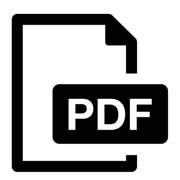Akrobat Adobe Dokument Symbol in solidem Stil - Vektor, Bild