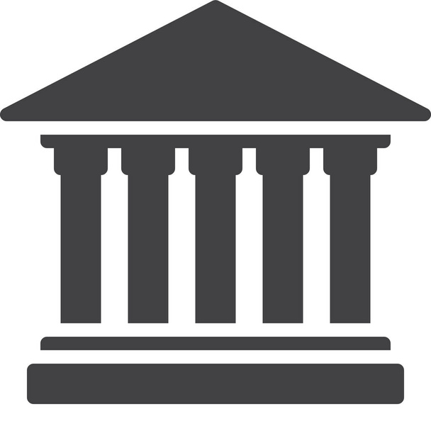 bank column courthouse icon - Διάνυσμα, εικόνα
