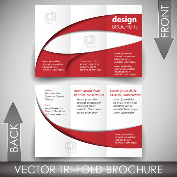 Трёхкратный шаблон брошюры бизнес-магазина
 - Вектор,изображение