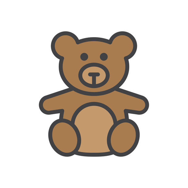 nést ikonu soft teddy ve stylu vyplněného osnovy - Vektor, obrázek