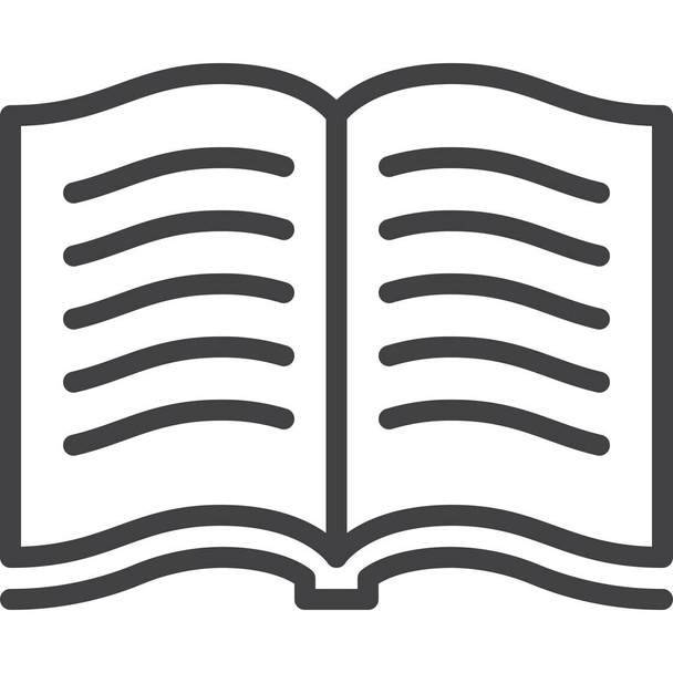 libro libreria icona manuale in stile Outline - Vettoriali, immagini