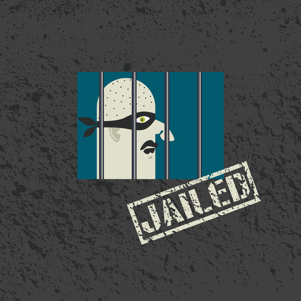 Arrested and jailed - Vector, Image
