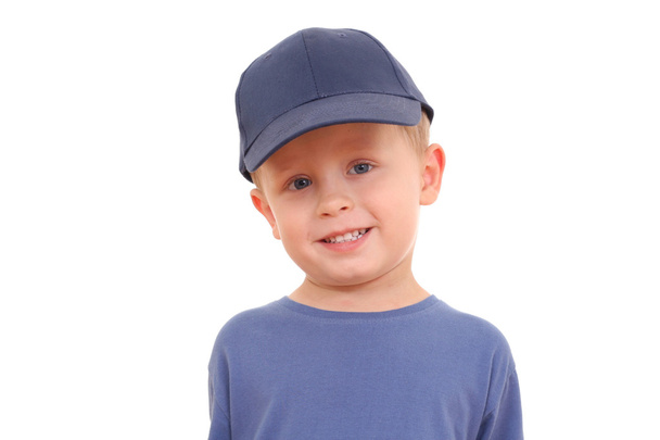portrait of three years old boy isolated on white - Фото, зображення
