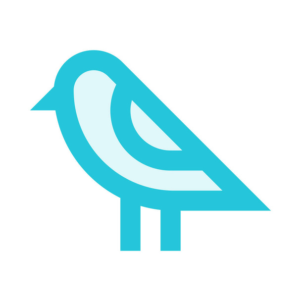 dier vogel bos pictogram in Gevulde omtrek stijl - Vector, afbeelding