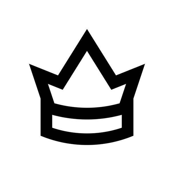 corona corona icono de la cabeza en el estilo Esquema - Vector, imagen