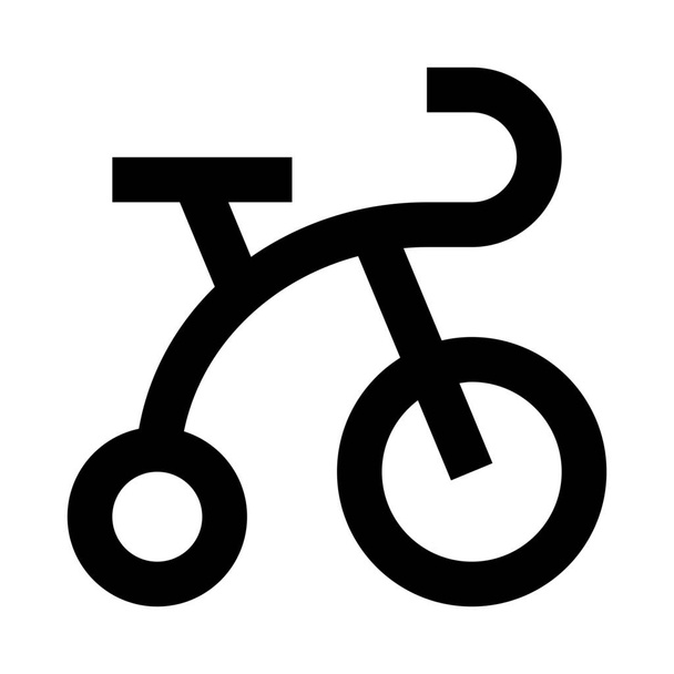 значок детского велосипеда в стиле Outline - Вектор,изображение