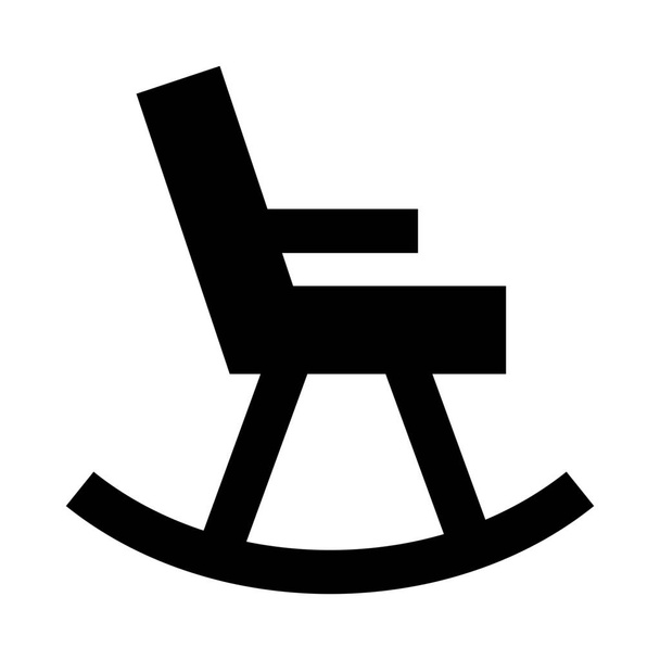 chair rocking interior icon - Vector, Image