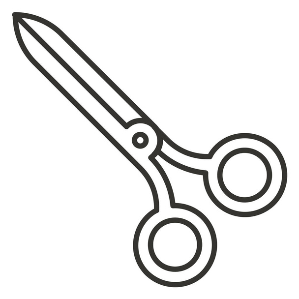 вырезать иконку с ножницами в стиле контура - Вектор,изображение