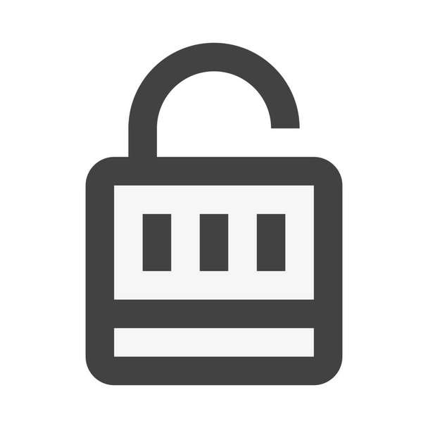 コンピュータ&インターネットセキュリティカテゴリでパスワードアイコンをロックします。 - ベクター画像