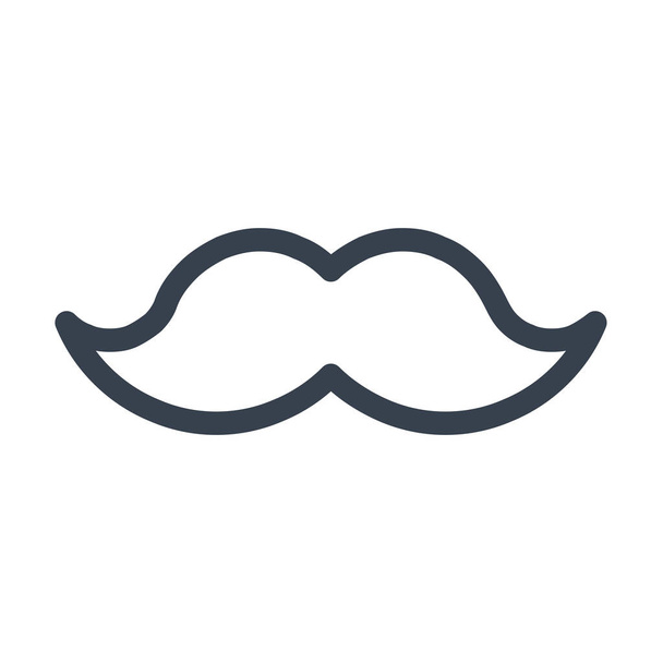 bigote negro hercule poirot bigote icono en el estilo de esquema - Vector, imagen