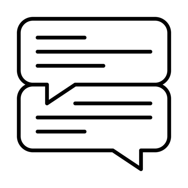 chat chat εικονίδιο επικοινωνίας φούσκα σε στυλ περίγραμμα - Διάνυσμα, εικόνα
