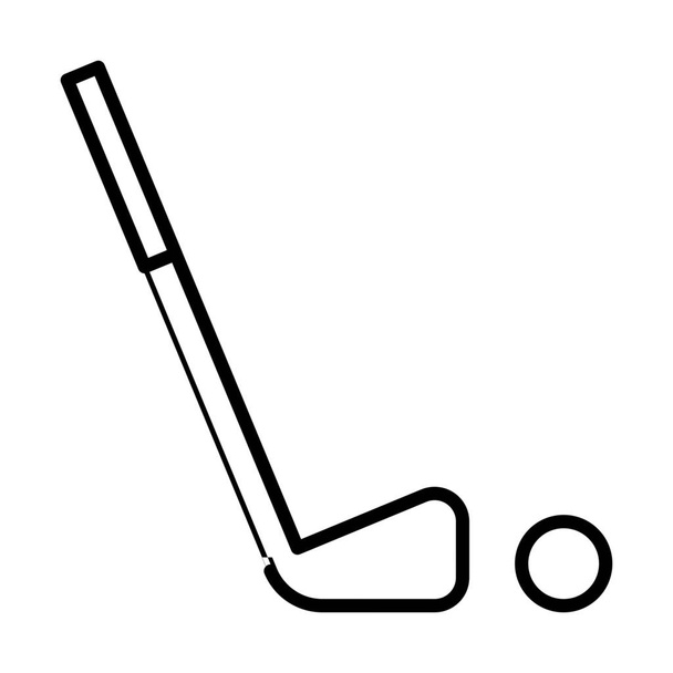 ícone de golfe jogo de bola em estilo esboço - Vetor, Imagem