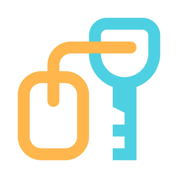 icône de verrouillage de clé d'hôtel dans le style Outline - Vecteur, image