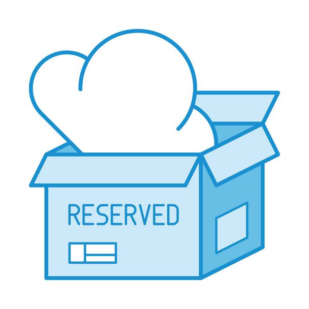 box cloud package icon in Filled outline style - Vector, Image