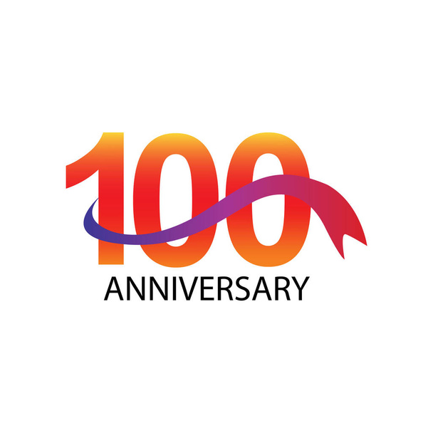 100 jaar jubileum viering Vector Template Ontwerp Illustratie - Vector, afbeelding