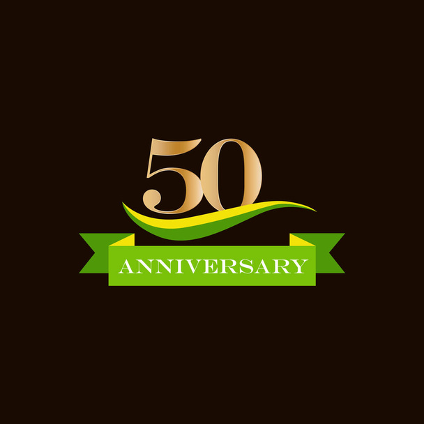 50 Anniversary celebration vector template design illustration - Vector, Image
