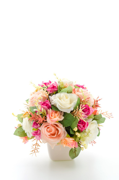 Bouquet flowers isolated on white - Photo, image