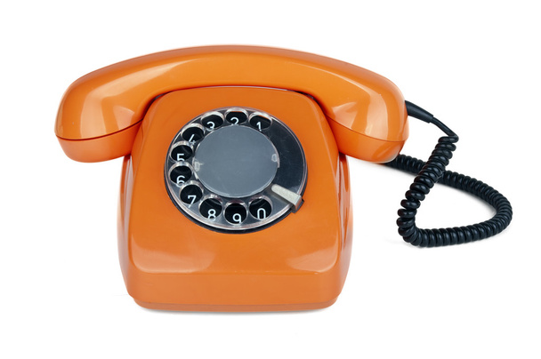 An old orange phone - Foto, Bild