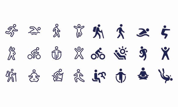  Exercise and Relaxation Icons vector design  - Vector, Image