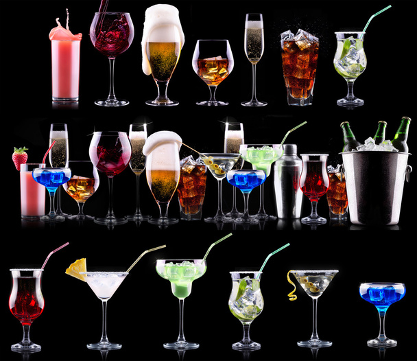 different alcohol drinks set - Fotó, kép