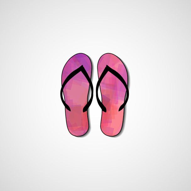 Abstract illustration on flip flops - Διάνυσμα, εικόνα