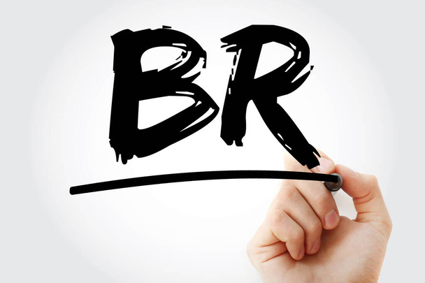 BR - Bedside Rounds Akronym mit Marker, Konzepthintergrund - Foto, Bild