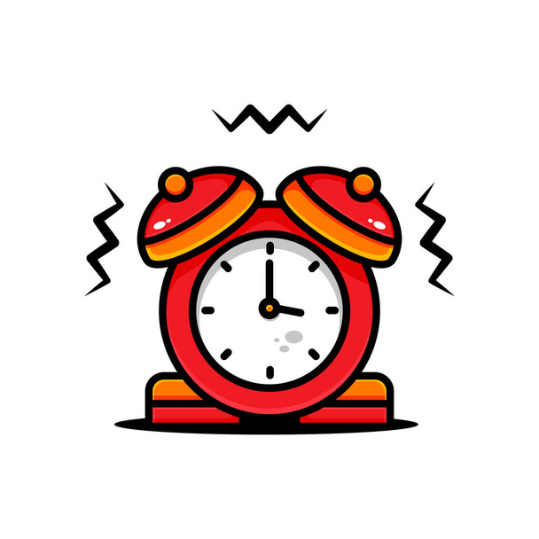 vecteur alarme horloge illustration conception. Le réveil avec un contour est adapté pour les autocollants, icônes, mascottes, logos, clip art et autres fins graphiques - Vecteur, image