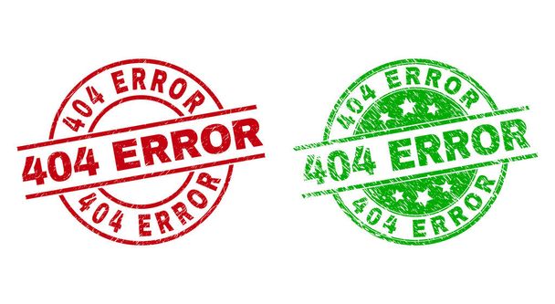 404 ERROR Round Seals Using Unclean Surface - Vetor, Imagem