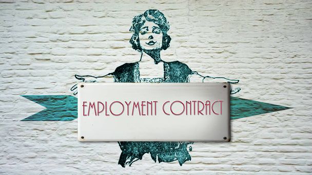 Street Sign the Direction Way to EMPLOYMENT CONTRACT - Photo, Image