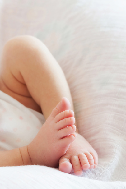 Close up of tiny baby feet. - Fotoğraf, Görsel
