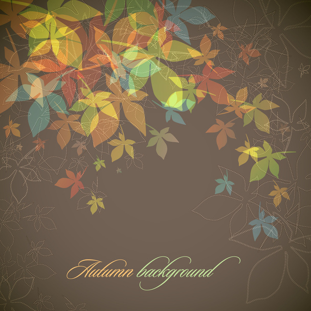 Herbst Hintergrund | fallende Blätter - Vektor, Bild