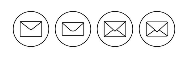 Ensemble d'icônes mail. email icône vecteur. Icône e-mail. Illustration de l'enveloppe - Vecteur, image