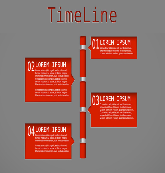 Time line red diagram - Vector, Image