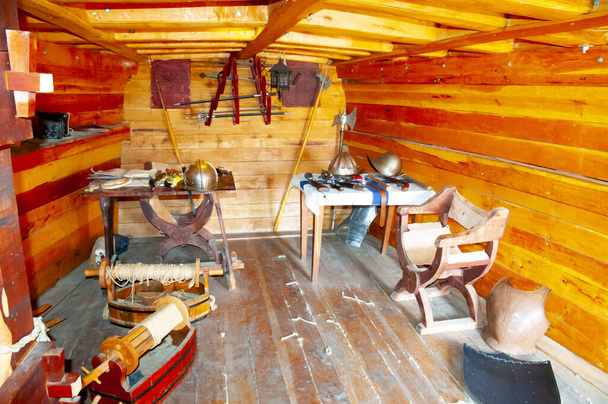 Каюта в старом вуденском корабле - Фото, изображение