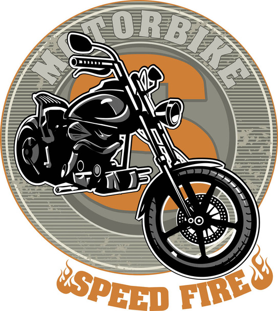ilustrace klasické motorky - Vektor, obrázek