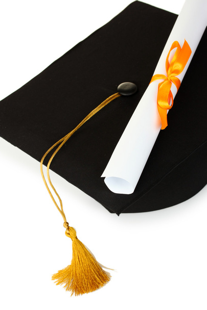 Grad hat and diploma - Fotó, kép