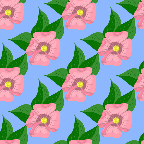 seamless pattern with flowers, vector illustration - Vecteur, image
