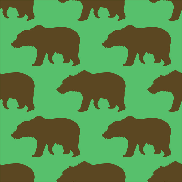 seamless pattern with bear, vector illustration - Вектор,изображение