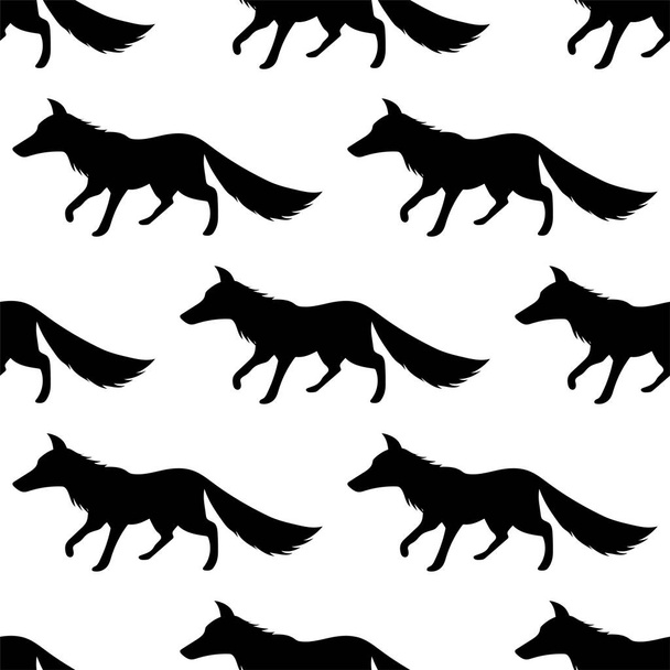 seamless pattern with silhouettes of horses - Vetor, Imagem