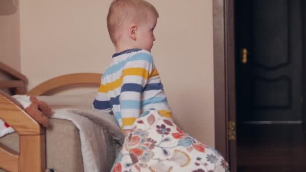 Boy Watching TV On The Floor - Footage, Video