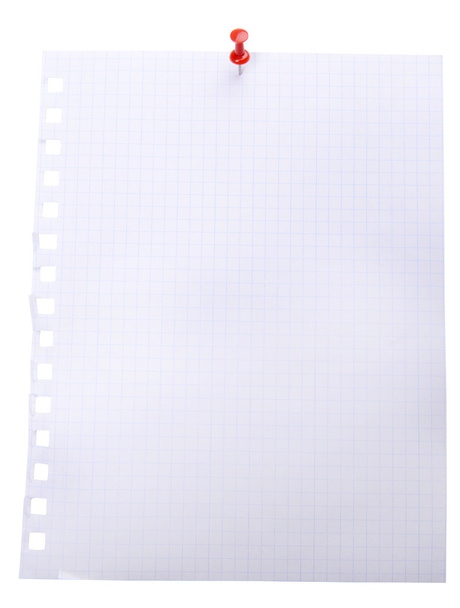 Empty paper sheet isolated on white - Φωτογραφία, εικόνα