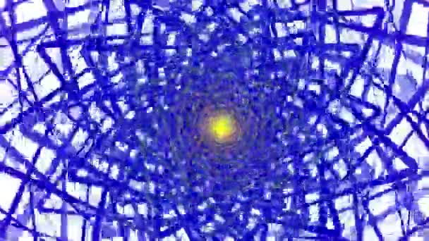 Bucle geométrico abstracto fractal espiral 4k video en colores cambiantes - Metraje, vídeo