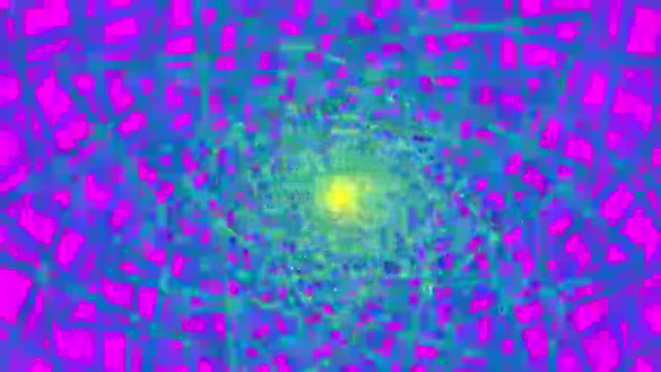 Pętla geometryczna streszczenie fraktalna spirala 4k wideo w zmieniających się kolorach - Materiał filmowy, wideo