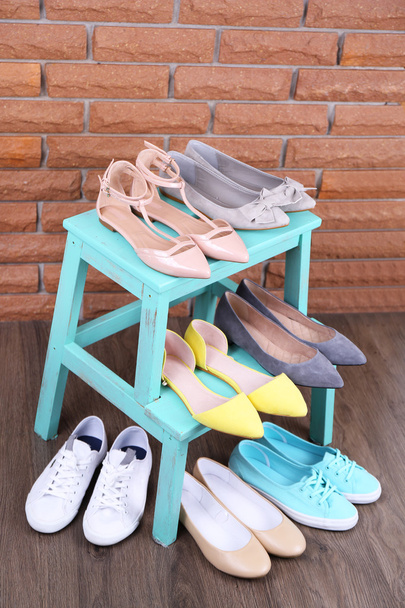 Shoe shelf with women shoes - Photo, Image
