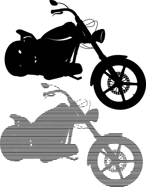 moottoripyörä siluetti moottoripyörä linja siluetti  - Vektori, kuva