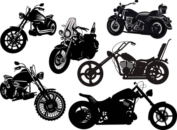 silhouette de moto silhouette de ligne de moto  - Vecteur, image