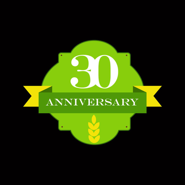 30 años celebración aniversario Vector Plantilla Diseño Ilustración - Vector, Imagen