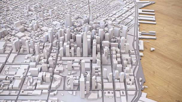San Francisco renderização aérea modelo 3D - Foto, Imagem